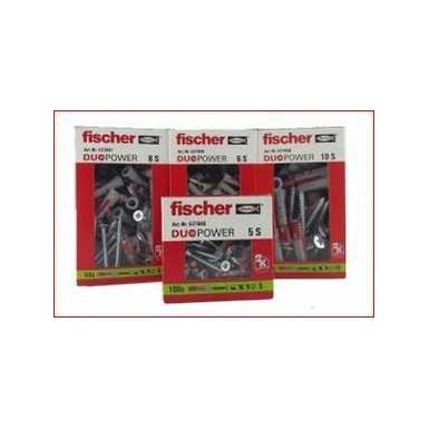 Tassello con vite fischer duopowers bi-material Misura S 6 Scatola 100 Pz