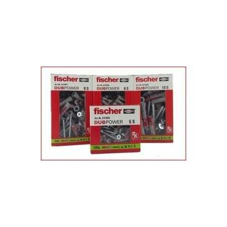 Tassello con vite fischer duopowers bi-material Misura S 6 Scatola 100 Pz