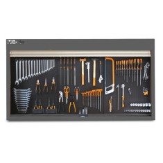 SERIE DI 13 CHIAVI A TUBO DOPPIE POLIGONALI SERIE PESANTE CROMATE IN CASSETTA DI LAMIERA ART. 930/C13    