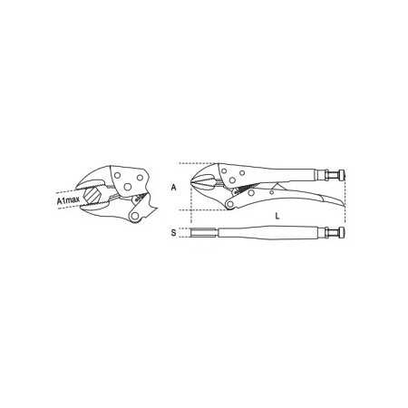 PINZE REGOLABILI AUTOBLOCCANTI BECCHI LUNGHI L MM 225 ART. 1058   