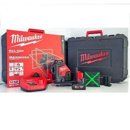 Milwaukee laser verde 360° 3 lineee M12 3PL-401C 