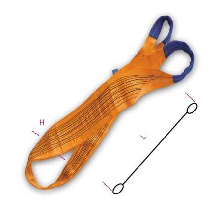 FASCHE DI SOLLEVAMENTO ARANCIO 10T MT.4 8161/4