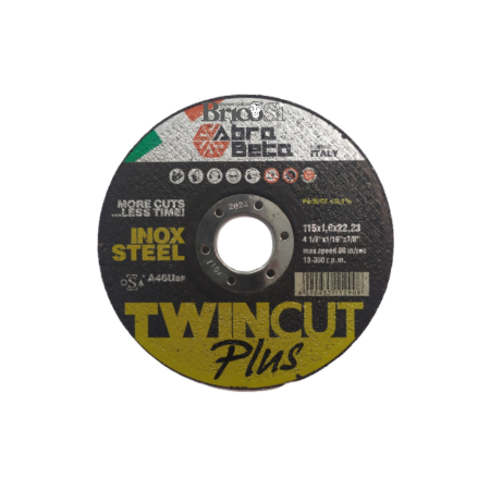 DISCHI TAGL AC/IN 115X1,6 D22,23 CP A46U PZ.300 + SMERIGLIATRICE