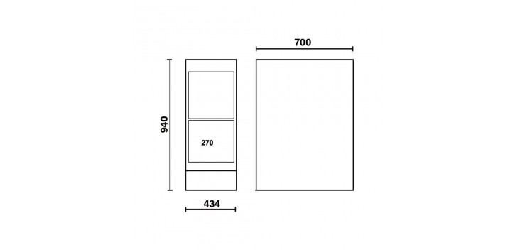 Gamba Doppia Per Banchi Di Lavoro Adiacenti Per Arredo Officina RSC55 - Beta C55B/GDP