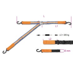 SISTEMI CON 2 GANCI LC 250KG  MT.3,0 8188FG2