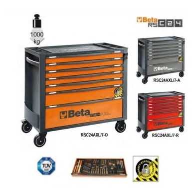 Cassettiera Mobile Con 7 Cassetti, Con Sistema Antiribaltamento, Modello Lungo - Beta RSCAX/7