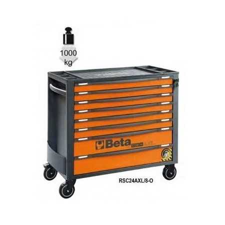 Cassettiera Mobile Con 8 Cassetti, Con Sistema Antiribaltamento, Modello Lungo - Beta RSC24AXL/8