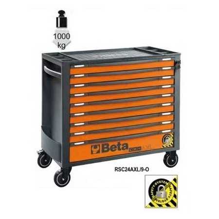 Cassettiera Mobile Con 9 Cassetti, Con Sistema Antiribaltamento, Modello Lungo - Beta RSC24AXL/9