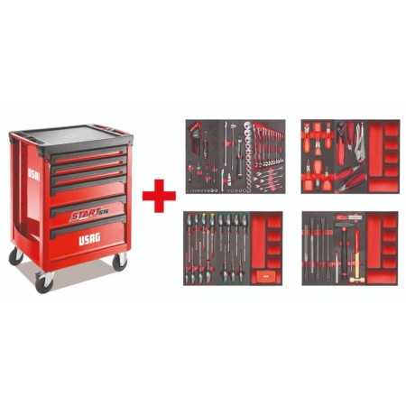 ARMADIO A RULLI START XL CON ASSORTIMENTO PER MANUTENZIONE 495 MB (156 PZ.)