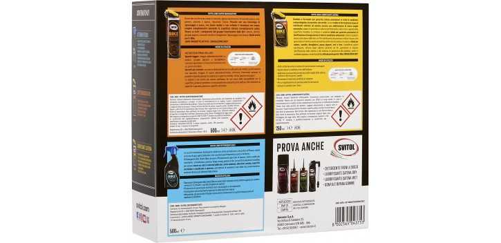 SVITOL BIKE 4375, 1 Detergente Bici, 1 Lubrificante Catena, 1 Super Sgrassatore, con Panno in Microfibra incluso