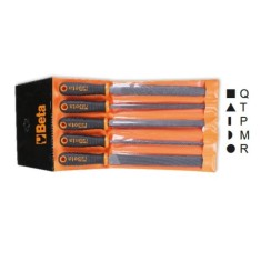 Serie Di 5 Lime A Taglio Grossolano, Con Impugnatura In Busta Appendibile - Beta 1719BMD10/B5