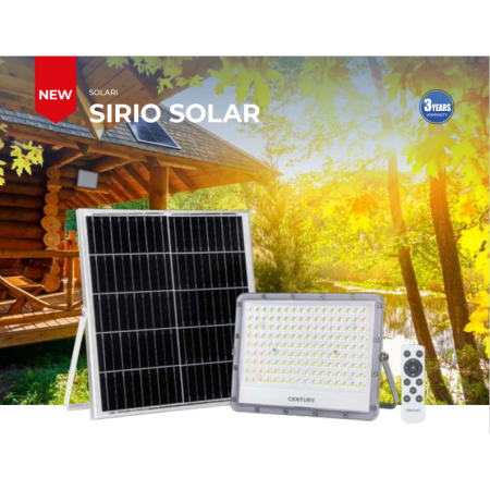 Proiettore LED 50W con pannello solare 4000k - Century 
