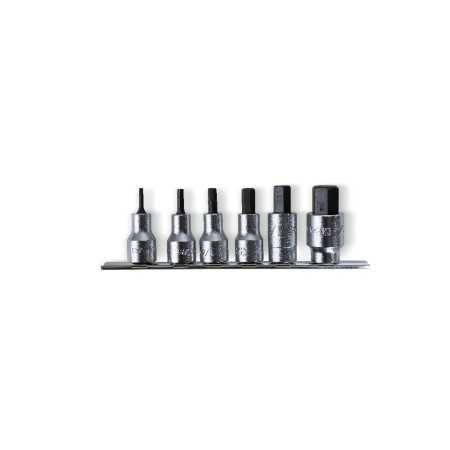 CHIAVI A BUSSOLA MASCHIO ESAGONALE CON QUADRO FEMMINA 1/2" CROMATE  DA 3/4" ART. 920PE/AS   