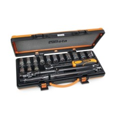 Assortimento Di 14 Chiavi A Bussola Esagonali Colorate E 5 Accessori In Cassetta Di Lamiera - Beta 920MC/C14