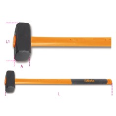 MAZZE A COPPIA MANICO IN FIBRA GRAMMI 8000 ART.1381T   