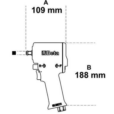 Avvitatore Pneumatico A Impulsi Compatto Reversibile 3/8"- Beta 1924XM
