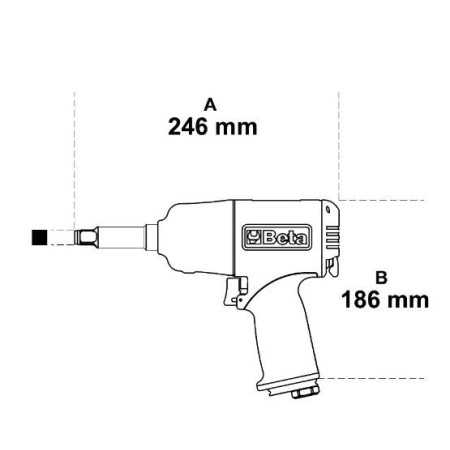 Avvitatore Pneumatico Reversibile In Materiale Composito 1/2" - Beta 1927PAL