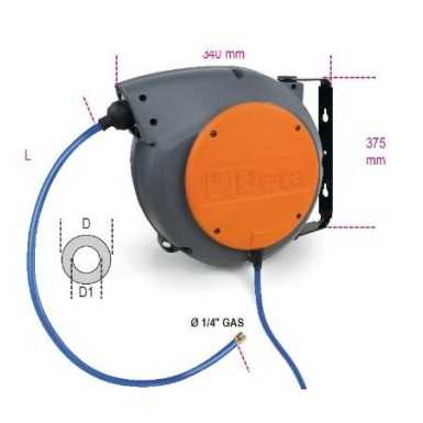 Avvolgitubo Automatico Corpo In Materiale Plastico Antiurto, Per Aria O Acqua - Beta 1900S