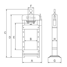 Pressa Idraulica Con Pistone Mobile - Beta 3028 30 2