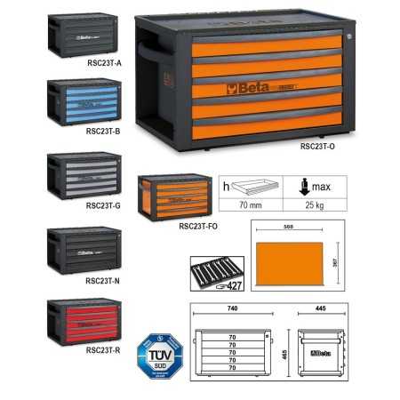 Cassettiera Portautensili Con 5 Cassetti - Beta RSC23T