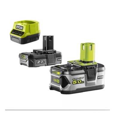 Ryobi R18CK4B-252S Kit 4 Utensili 18v Con Doppia Batteria 2,0ah E 5,0ah Con Borsone Incluso