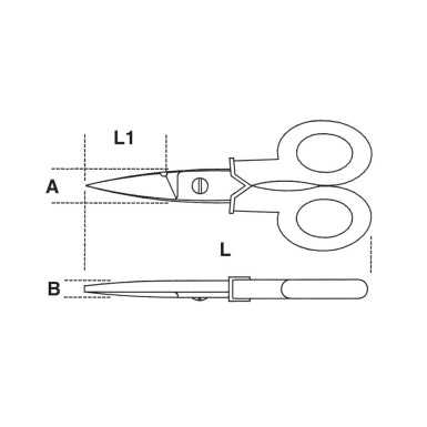 Forbici Per Elettricisti Lame Diritte In Acciaio Inossidabile Con Microdentatura - Beta 1128BMX