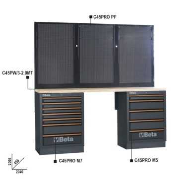Combinazione Banchi Arredo Officina C45PRO - Beta C45PRO BPW-2,0
