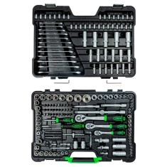 VALIGETTA PORTAUTENSILI DA 216 PEZZI CON BUSSOLE ESAGONALI SATINATE 2