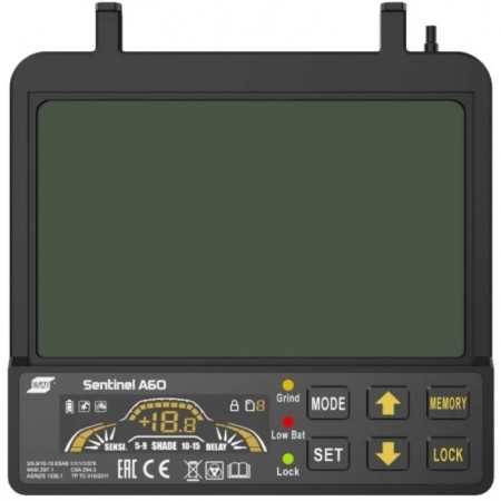 ESAB SENTINEL A60 MASCHERA AUTOSCURANTE ALTE PRESTAZIONI 5/13 NUOVA SENTINEL A60 