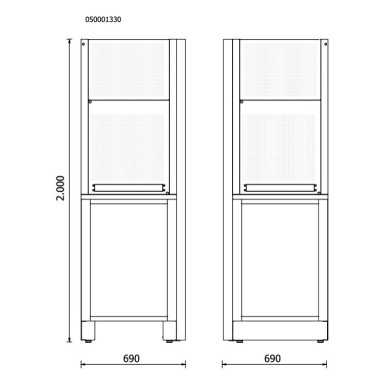 Angolo completo autoportante per arredo officina Beta RSC50 AC-G