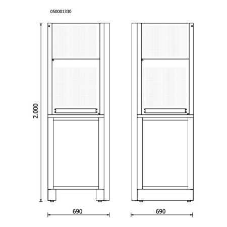 Angolo completo autoportante per arredo officina Beta RSC50 AC-G