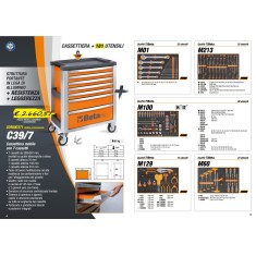 Carrello Beta C39 7 Cassetti + allestimento 181 utensili PRO