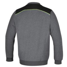 Felpa Girocollo Con Inserti Neri Sulle Spalle E Dettaglio Verde Fluo - Beta 7642G