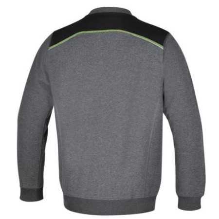 Felpa Girocollo Con Inserti Neri Sulle Spalle E Dettaglio Verde Fluo - Beta 7642G