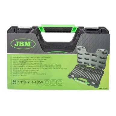 Valigetta con 42 chiavi per viti torx, triple square e a brugola standard  50983 JBM