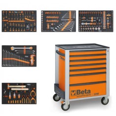 Cassettiera mobile Beta Worker BW 2400S 7/E-M con 7 cassetti e 309 utensili inclusi