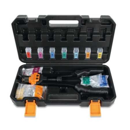 Rivettatrice per inserti filettati in valigetta con 80 inserti - Beta 1742AN/C