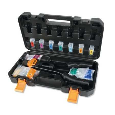 Rivettatrice per inserti filettati in valigetta con 80 inserti - Beta 1742AN/C
