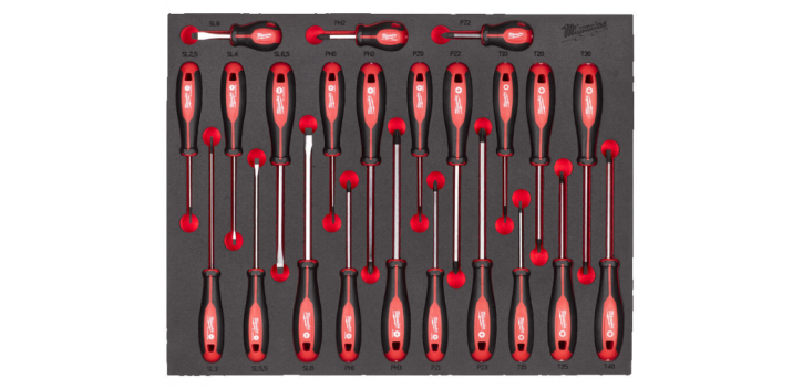 Carrello portautensili Milwaukee SRC30 a 7 cassetti con 179 utensili per l'industria