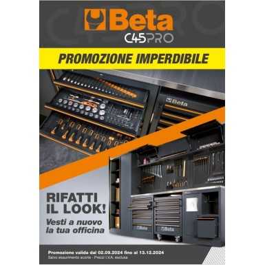 Combinazione arredo officina C45PRO W con assortimento BW 5945/2023 Piano di lavoro in legno multistrato
