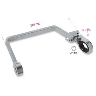 Chiave per filtri olio con testa  a cricchetto orientabile Beta 1493FF/2