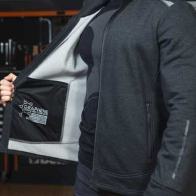 Felpa con zip lunga elasticizzata in graphene Beta 7644GG