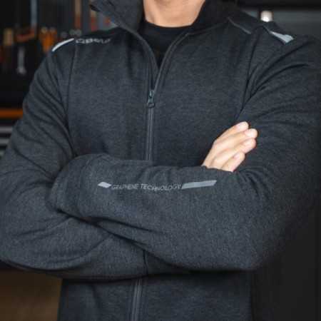 Felpa con zip lunga elasticizzata in graphene Beta 7644GG