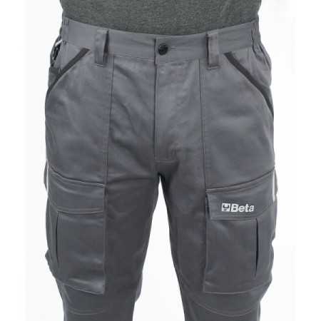 Pantaloni da lavoro in 100% cotone elasticizzato, comodi e resistenti 7Beta 7930MG