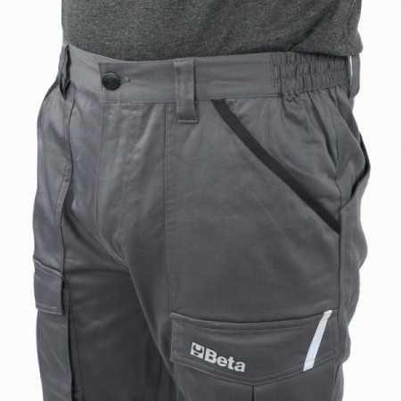Pantaloni da lavoro in 100% cotone elasticizzato, comodi e resistenti 7Beta 7930MG