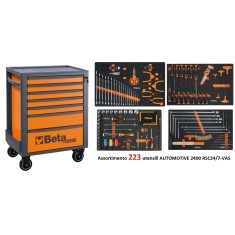 Cassettiera RSC24 a 7 cassetti con assortimento di 223 utensili 2400 RSC24/7-VAS