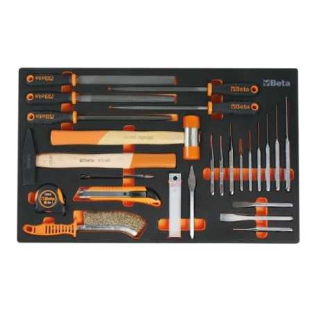 Cassettiera mobile con otto cassetti, con sistema ANTIRIBALTAMENTO e assortimento di 411 utensili INDUSTRIA 2400 RSC24A/8-VIL