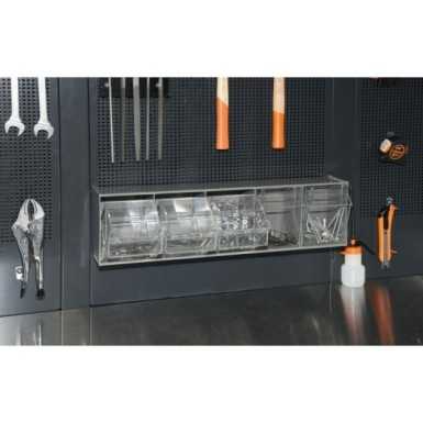 Portaminuterie a 5 vaschette in materiale plastico, con supporto PM/5C