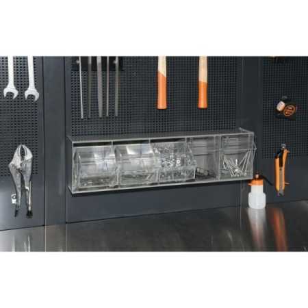 Portaminuterie a 5 vaschette in materiale plastico, con supporto PM/5C