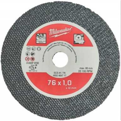 DISCO DA TAGLIO PRO PLUS INOX 76X1,0 SCS 41 / 76 - 5 PEZZI